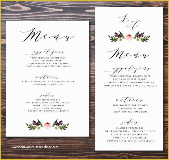 Wedding Menu Cards Templates for Free Of as You Prepare to Invite Guests to Your Wedding Consider