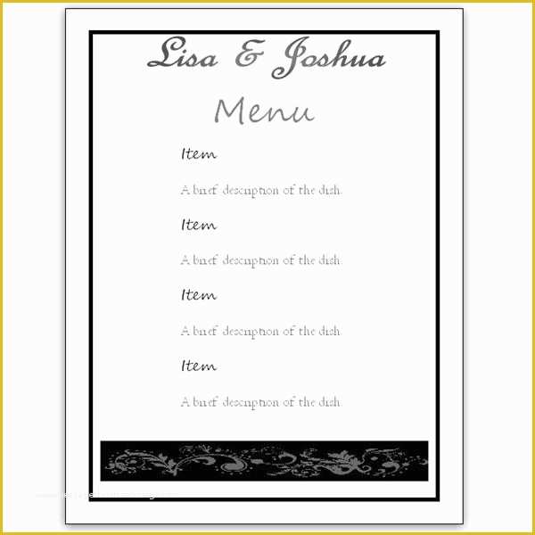 Wedding Menu Cards Templates for Free Of Download A Free Wedding Menu Card Template Diy and Save