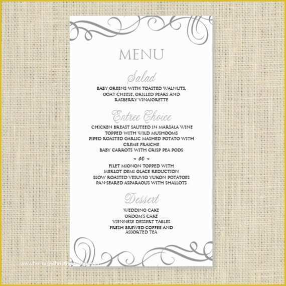 Wedding Menu Cards Templates for Free Of Wedding Menu Card Template Download Instantly by