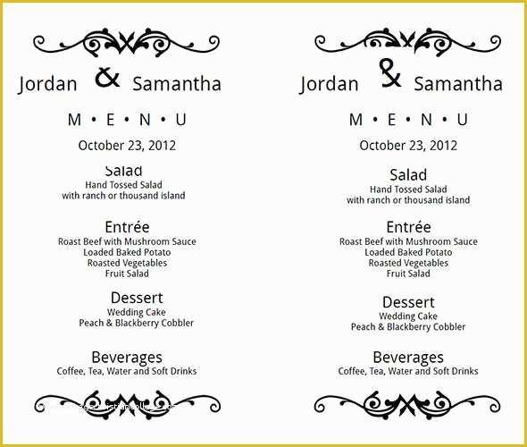 Wedding Menu Cards Templates for Free Of Wedding Menu Template 24 Download In Pdf Psd Word