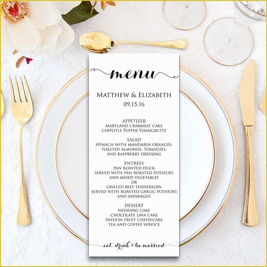 Wedding Menu Cards Templates for Free Of Wedding Menu Wedding Menu Template Menu Cards Menu