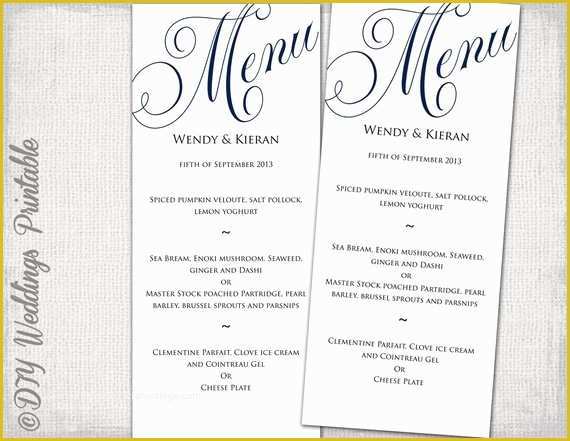 48 Wedding Menu Template Free Download