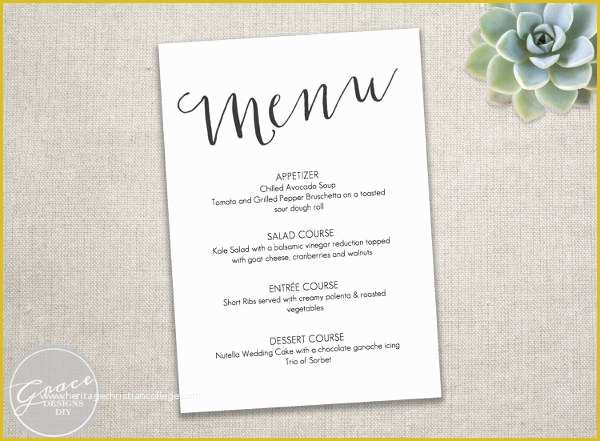 Wedding Menu Template Free Word Of 23 event Menu Templates