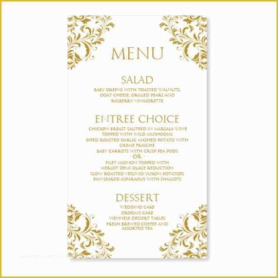 Wedding Menu Template Free Word Of Wedding Menu Card Template Download by Diyweddingtemplates