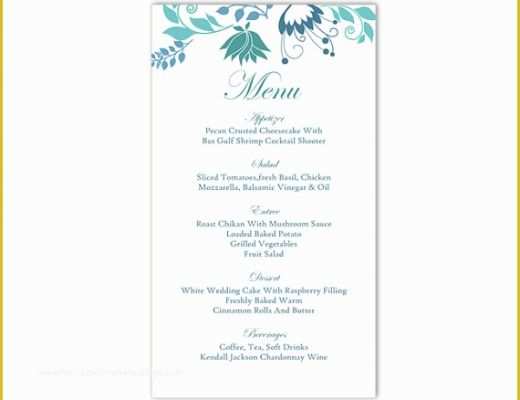 Wedding Menu Template Free Word Of Wedding Menu Template Diy Menu Card Template Editable Text