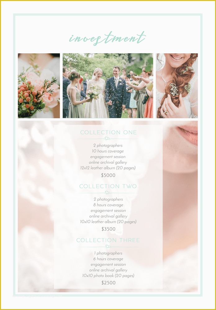 Wedding Photography Pricing Template Free Of Free Pricing Guide Template for Wedding Graphers