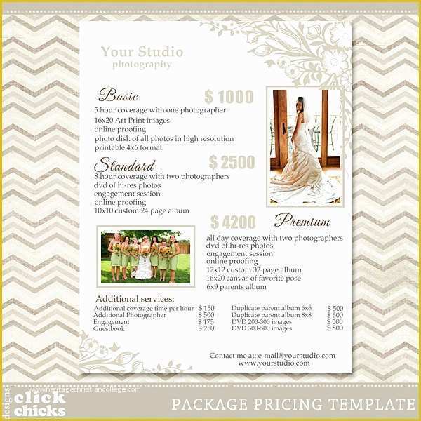 Wedding Photography Pricing Template Free Of Graphy Package Pricing List Template Wedding Packages