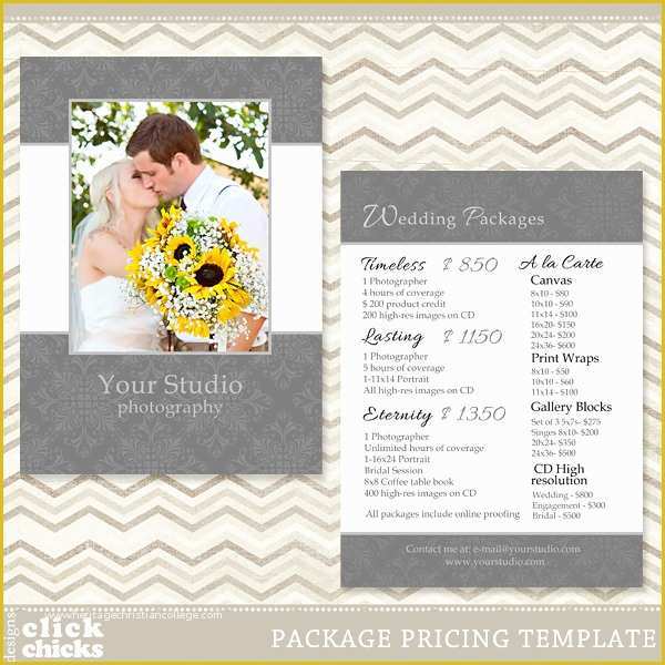 Wedding Photography Pricing Template Free Of Graphy Wedding Price List Template 16