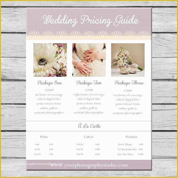 Wedding Photography Pricing Template Free Of Items Similar to Wedding Graphy Pricing Guide