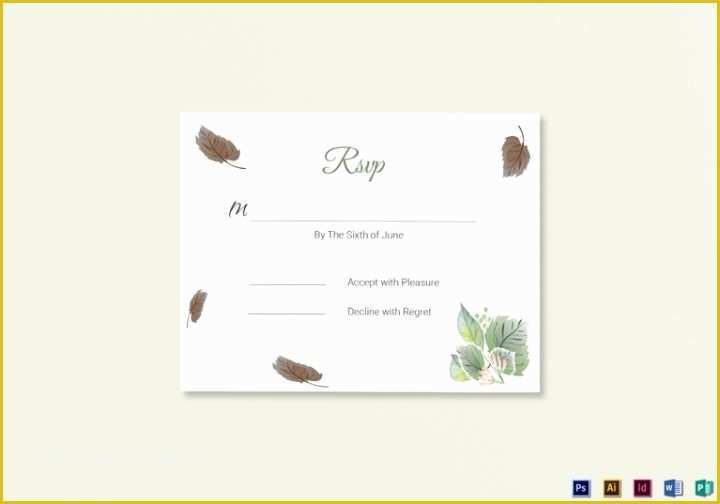 Wedding Rsvp Postcard Template Free Of 18 Wedding Rsvp Card Templates Editable Psd Ai Eps
