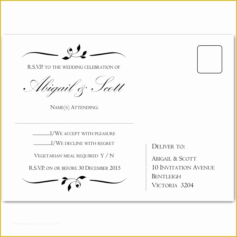 Wedding Rsvp Postcard Template Free Of Bud Wedding Invitationsrsvp Calista