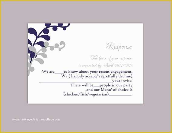 Wedding Rsvp Postcard Template Free Of Diy Wedding Rsvp Template Editable Text Word File Download