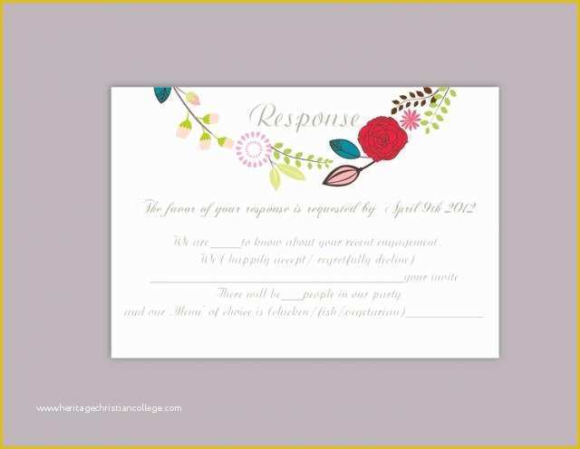 Wedding Rsvp Postcard Template Free Of Diy Wedding Rsvp Template Editable Word File Download Rsvp