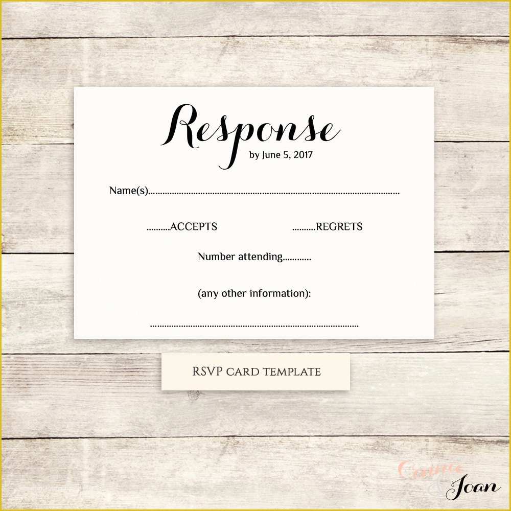 Wedding Rsvp Postcard Template Free Of Printable Wedding Rsvp Template Rsvp Card byron