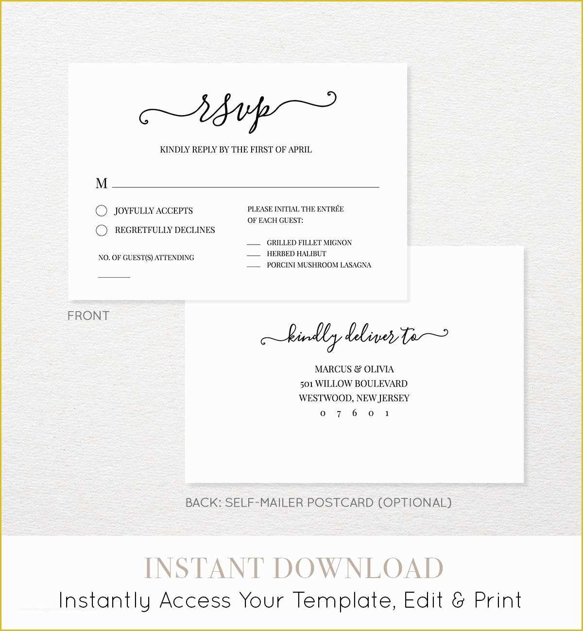 Wedding Rsvp Postcard Template Free Of Wedding Rsvp Card Template We Do Heart Wedding