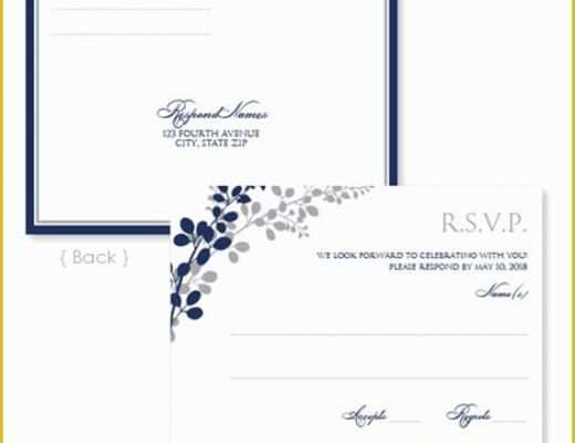 Wedding Rsvp Postcard Template Free Of Wedding Rsvp Postcard Template Instant Download by