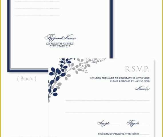 Wedding Rsvp Postcard Template Free Of Wedding Rsvp Postcard Template Instant Download by