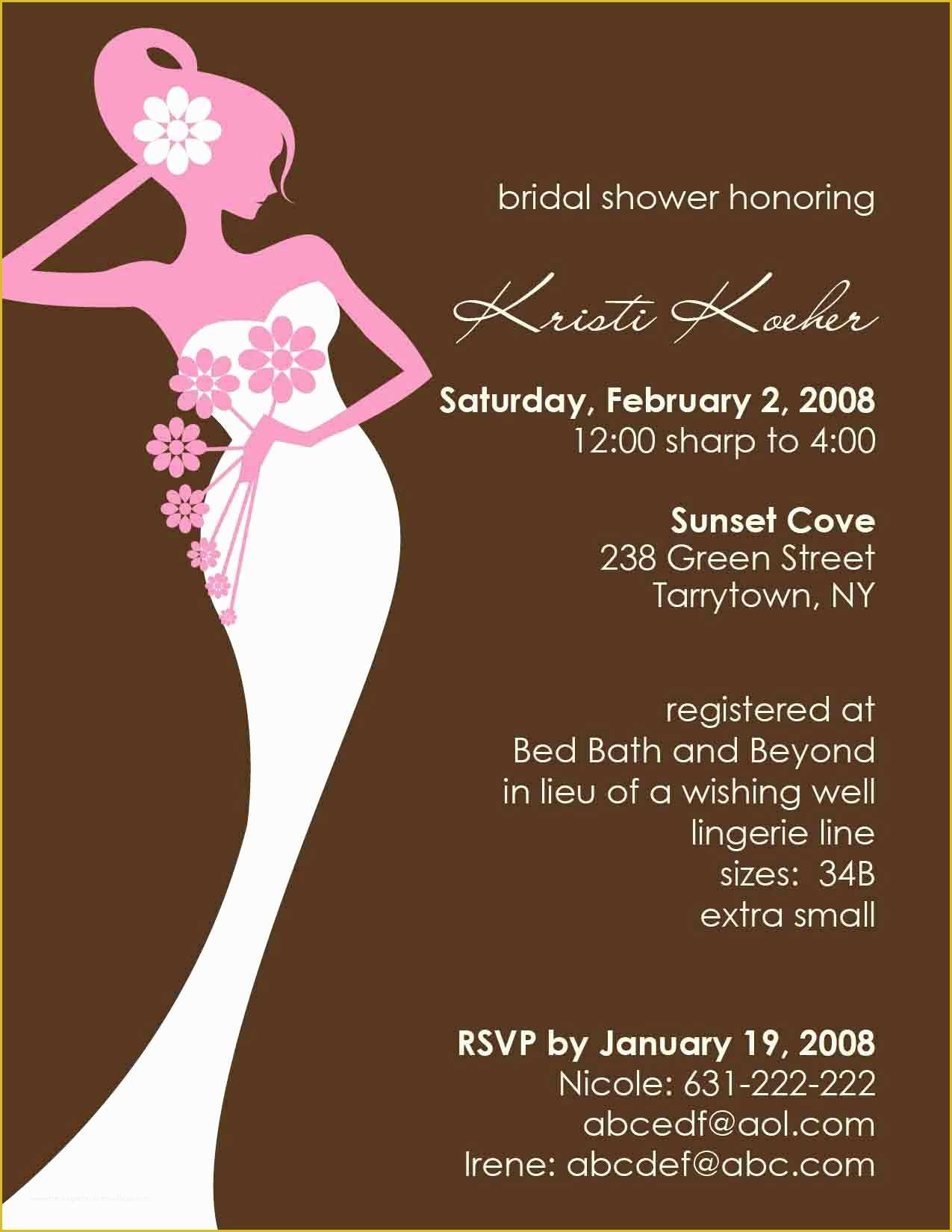 Wedding Shower Invitations Templates Free Download Of Bridal Shower Invitation Templates Bridal Shower