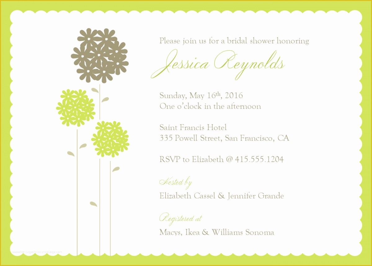 Wedding Shower Invitations Templates Free Download Of Free Wedding Templates