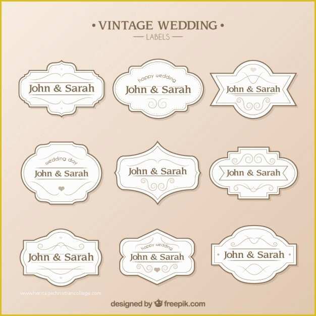 Wedding Templates Free Download Of Wedding Labels Template Vector