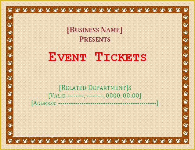 Wedding Ticket Template Free Of Admit 1 Invitation Template