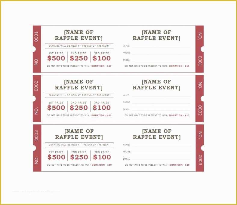 Wedding Ticket Template Free Of Blank Raffle Ticket Templates event Ticket Template