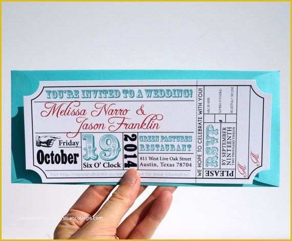 Wedding Ticket Template Free Of Movie Ticket Wedding Invitation Template Free Google