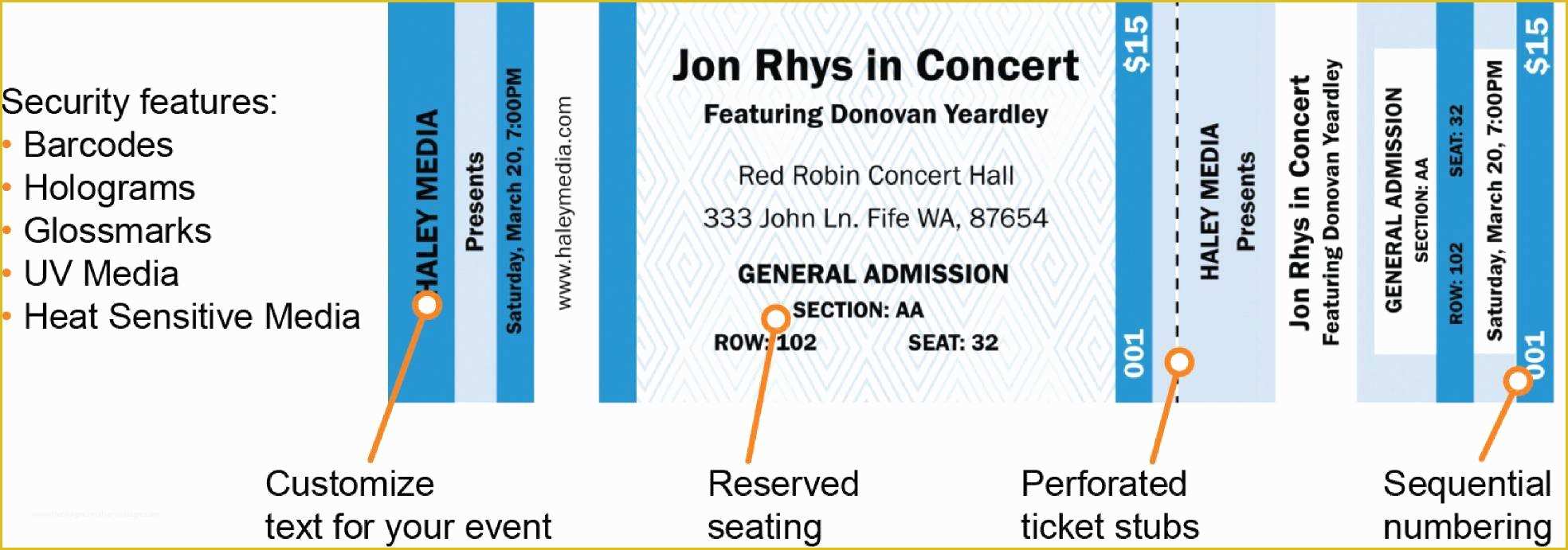 Wedding Ticket Template Free Of Ticket Templates Templates for Raffle Tickets and event