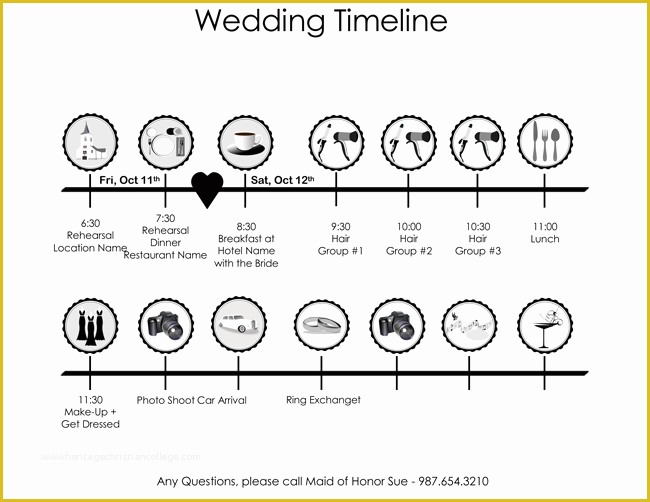 Wedding Timeline Template Free Of 8 Free Wedding Itinerary Templates and Schedule Templates