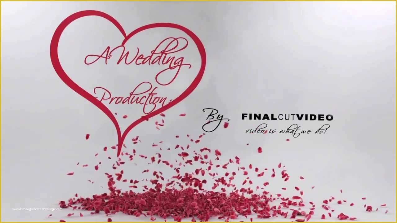 Wedding Video Intro Templates Free Of after Effects Wedding Intro