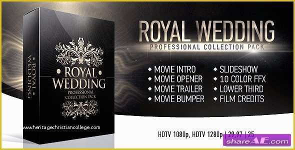 Wedding Video Intro Templates Free Of Royal Wedding Package after Effects Project Videohive
