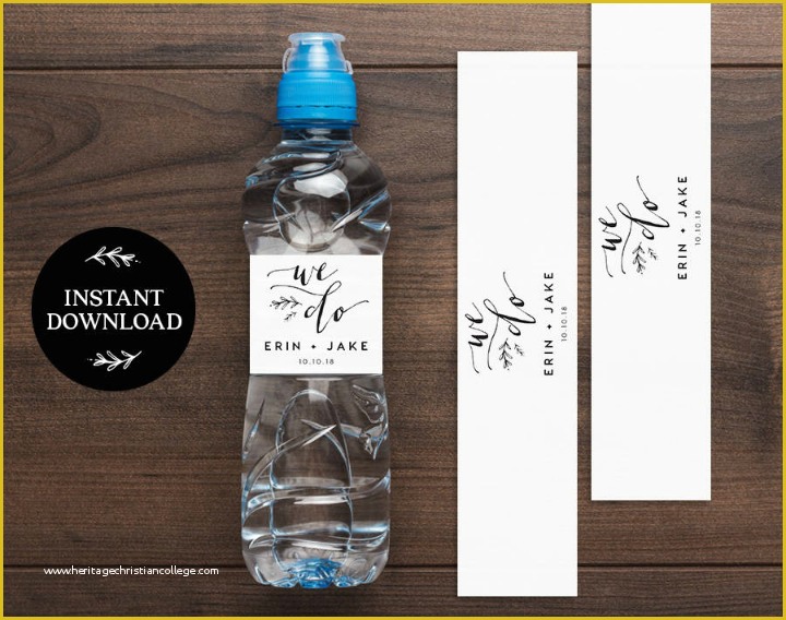 Wedding Water Bottle Labels Template Free Of 22 Wedding Label Templates Editable Psd Ai Indesign