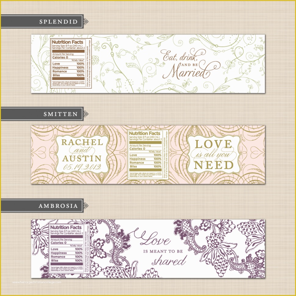 Wedding Water Bottle Labels Template Free Of Five solid Evidences attending