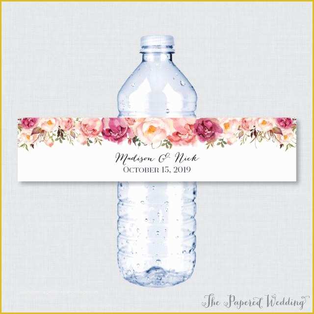 Wedding Water Bottle Labels Template Free Of Printable or Printed Wedding Water Bottle Labels Rustic