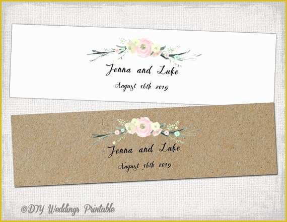 Wedding Water Bottle Labels Template Free Of Rustic Water Bottle Label Template Diy Pink Rustic