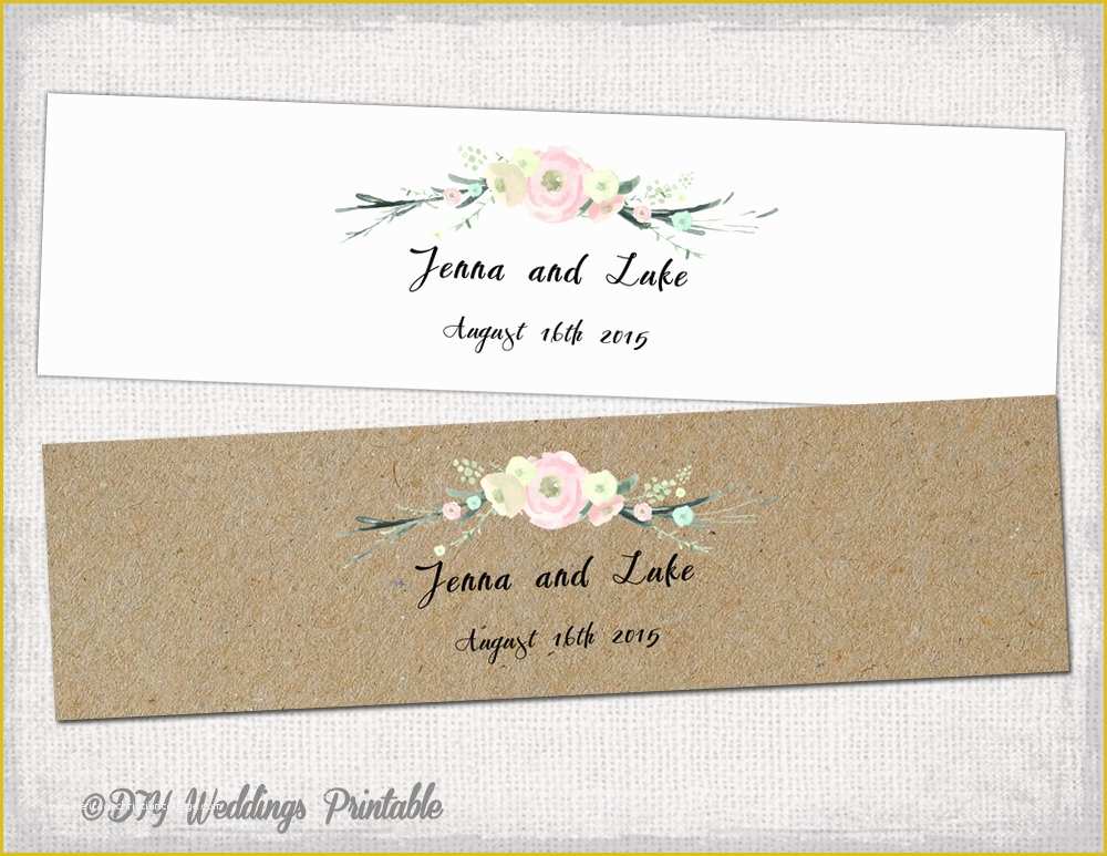 Wedding Water Bottle Labels Template Free Of Rustic Water Bottle Label Template Diy Pink Rustic