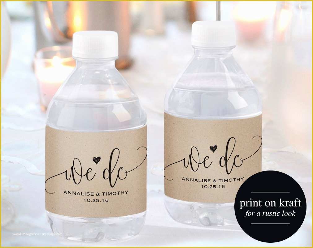 Wedding Water Bottle Labels Template Free Of Wedding Water Bottle Label Water Bottle Label Printable