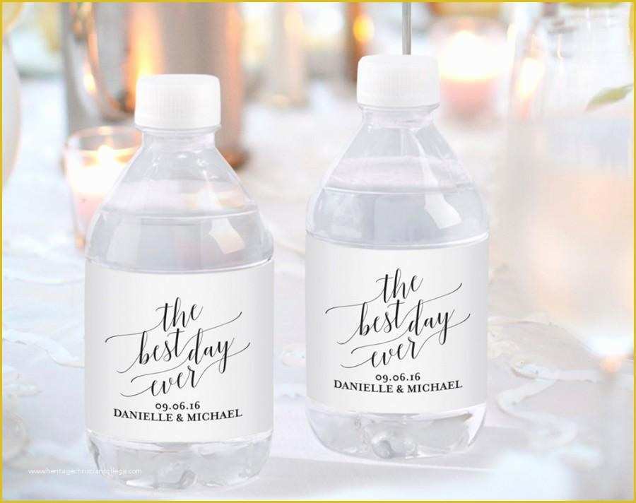 Wedding Water Bottle Labels Template Free Of Wedding Water Bottle Label Water Bottle Label Printable