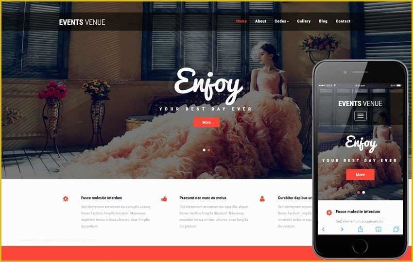 Wedding Website Templates Free Download Of events Venue A Wedding Category Bootstrap Responsive Web