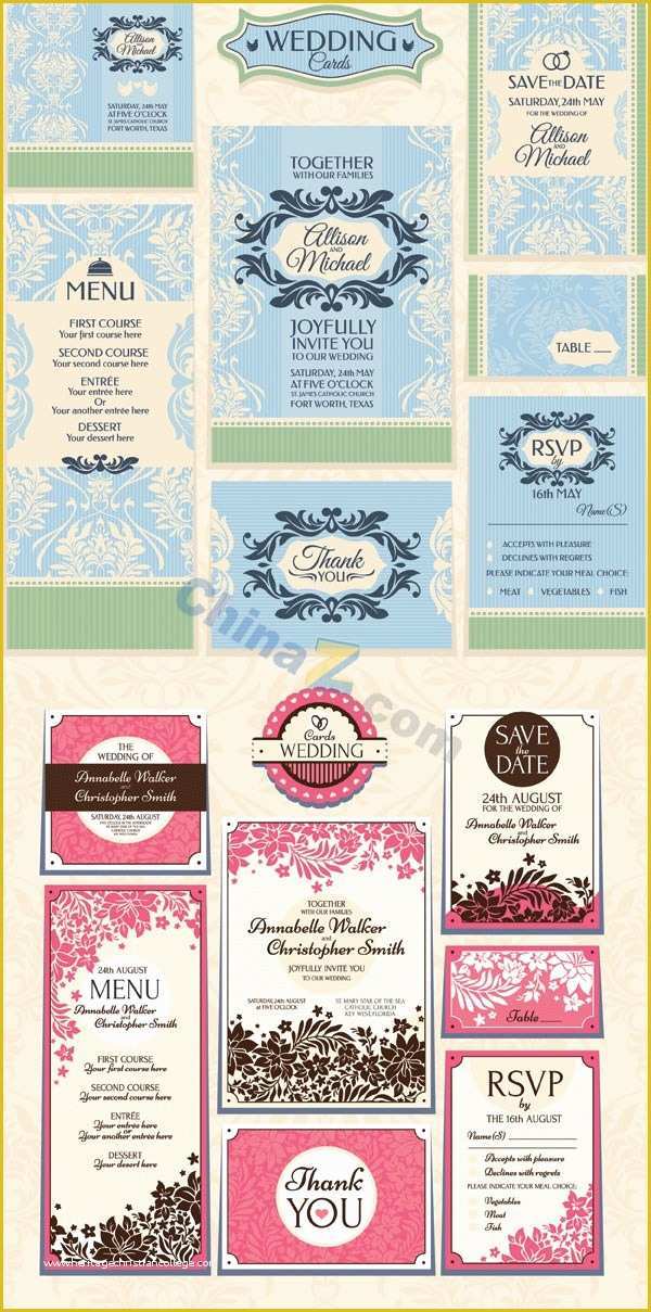 Wedding Website Templates Free Download Of Wedding Invitation Card Vector Design Template – Over