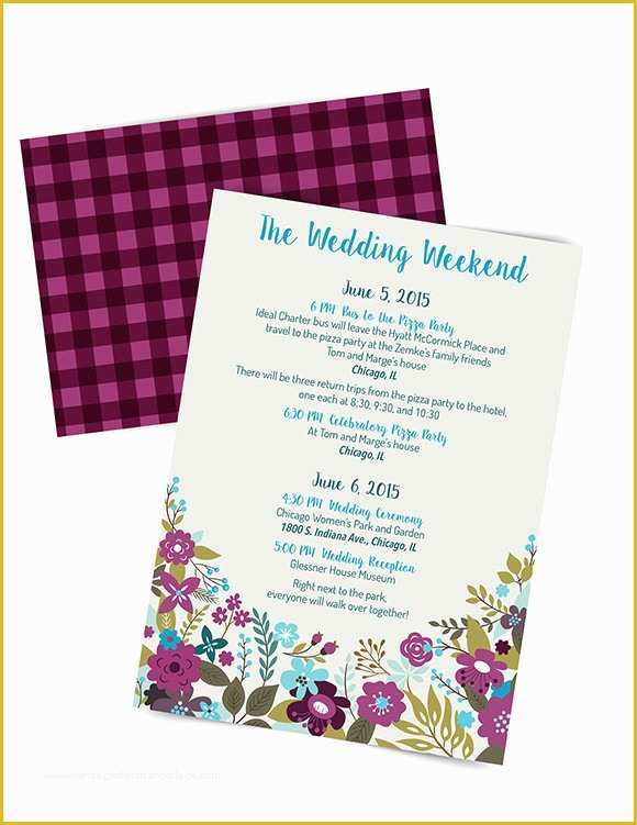 Wedding Weekend Itinerary Template Free Of Sample Wedding Weekend Itinerary Template 12 Documents