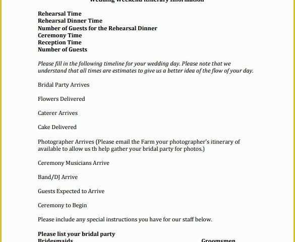 Wedding Weekend Itinerary Template Free Of Sample Wedding Weekend Itinerary Template 12 Documents