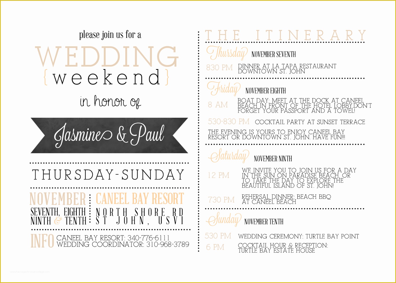 Wedding Weekend Itinerary Template Free Of Sugar Queens Custom Wedding Wel E Cards