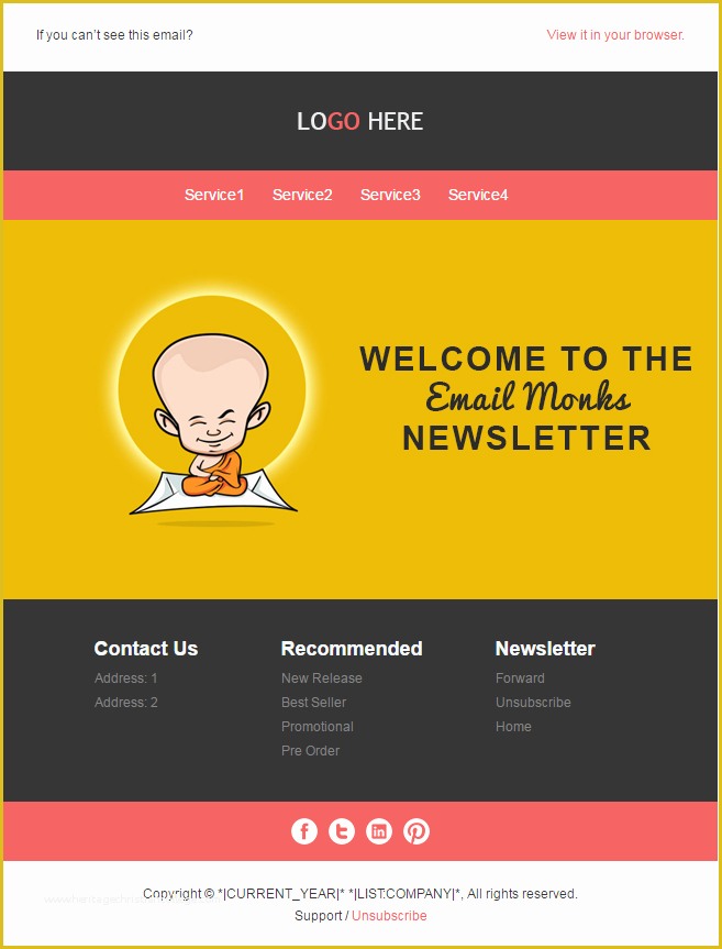 Welcome Email Template HTML Free Of How to Make Various Types Of Emails From Your Master Templates