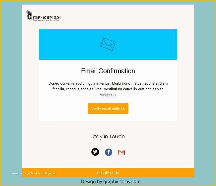 Welcome Email Template HTML Free Of HTML Email Newsletter Template Id 3043 Graphicsplay