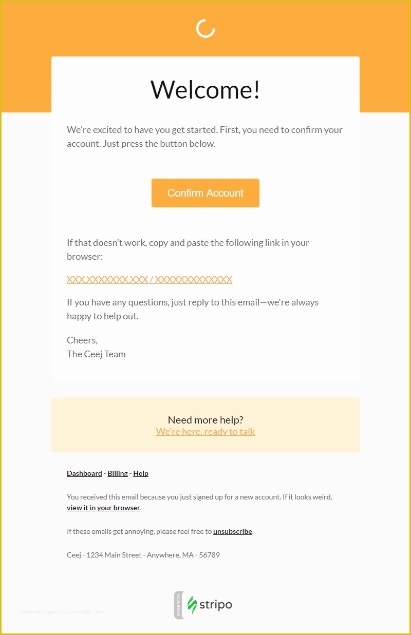 Welcome Email Template HTML Free Of Registration Email Template Templates Station