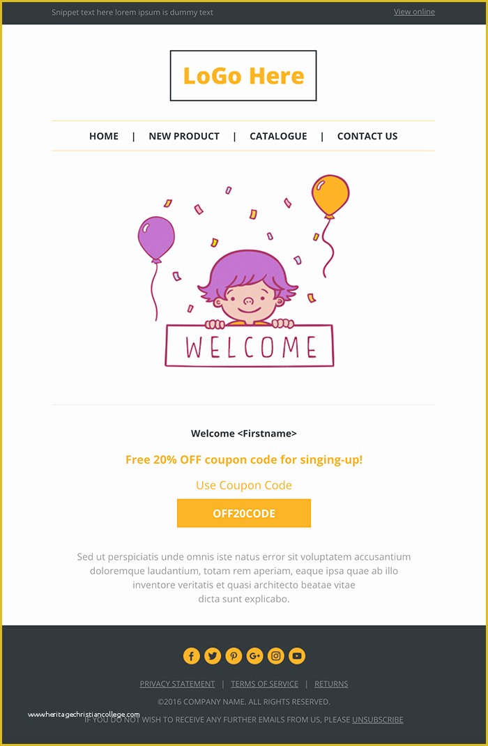 Welcome Email Template HTML Free Of top 20 Best Responsive and Open source Email and