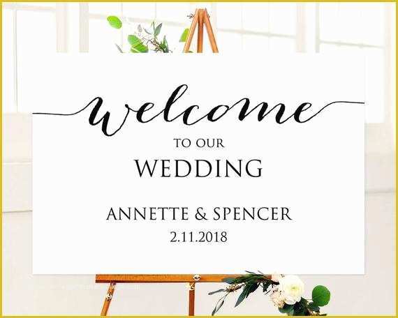 Welcome to Our Wedding Template Free Of 24x36 Wel E to Our Wedding Sign Template