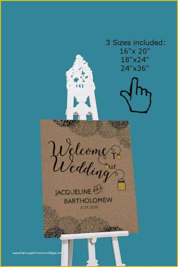 Welcome to Our Wedding Template Free Of Diy Wedding Wel E Sign Template Printable Editable Pdf