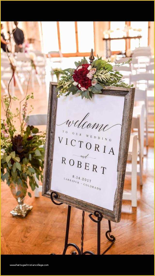 Welcome to Our Wedding Template Free Of Elegant Wel E to Our Wedding Sign Template Wel E